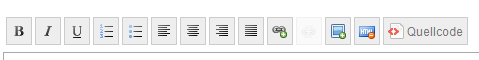 Standard-Toolbar des Editors
